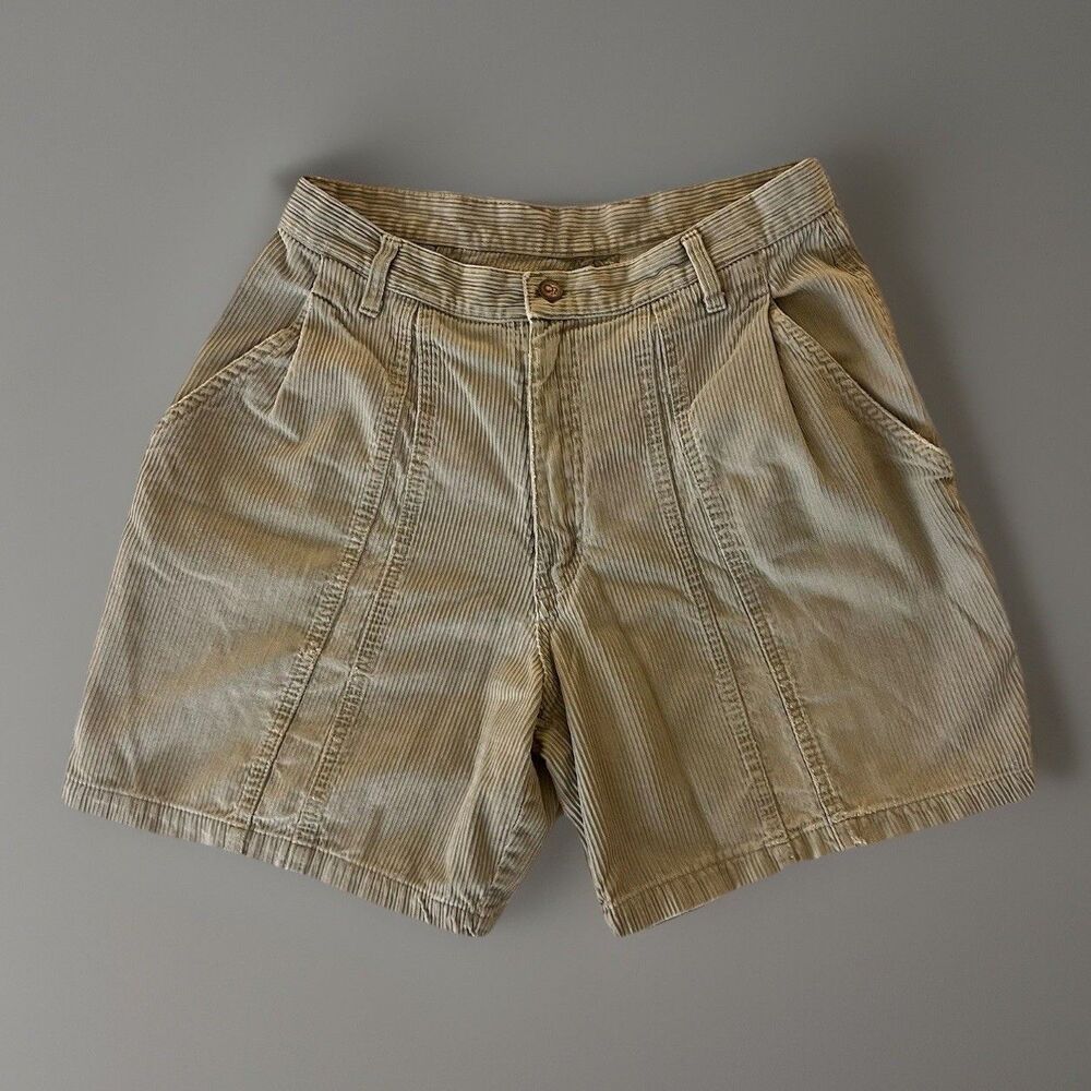 Ocean Pacific OP Men’s Vintage 70’s/80’s Corduroy Shorts Beige Tan Size 30 6.5”